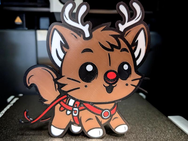 Rudolph The Red Nose Reindeer Cat Decoration