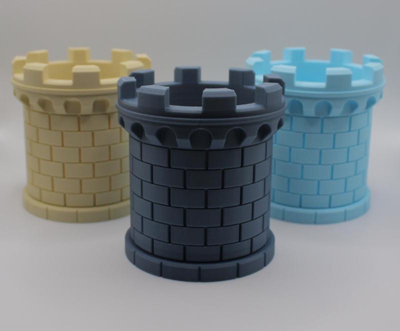 Castle Tower Plant Pot (With Drainage)