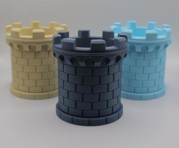 Castle Tower Plant Pot (With Drainage)