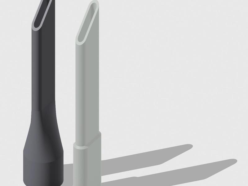 Vacuum crevice nozzle and extenders