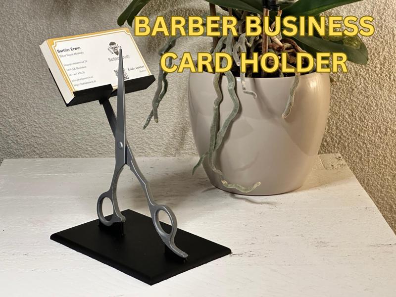 Barber business card holder