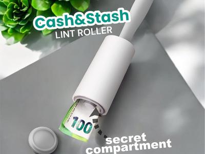 Lint Roller with Hidden Compartment for Cash