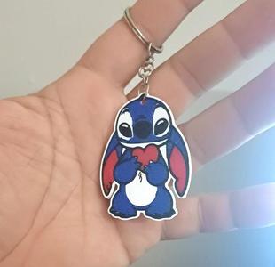 stitch love keychain