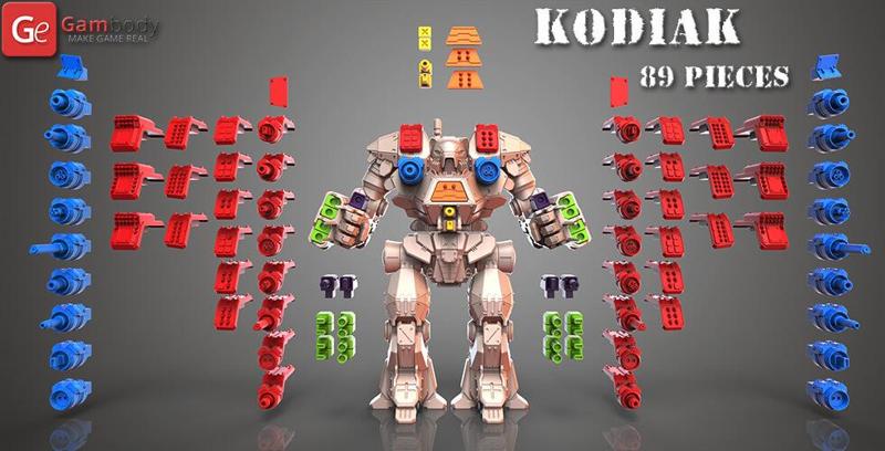 MWO Kodiak Guns for 3D Printing