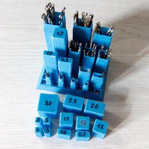Organizer container for micro drill bits or small parts