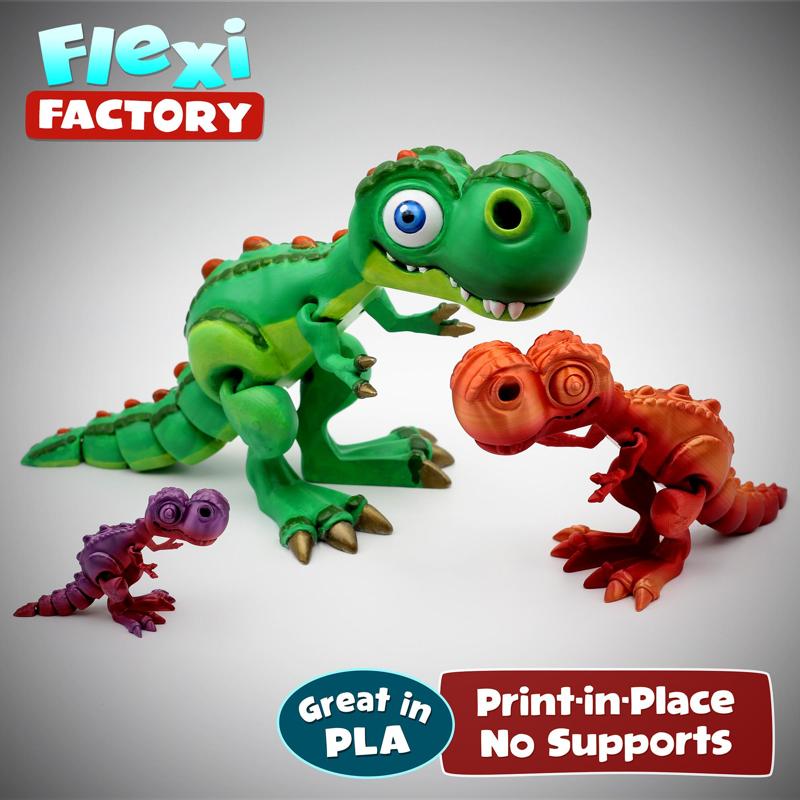 Cute Flexi Print-in-Place T-Rex Dinosaur