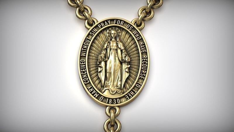 Virgin Mary Rosary Holy Necklace
