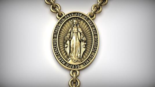Virgin Mary Rosary Holy Necklace