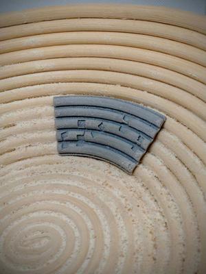 * UPDATED * - Drop-in decorative (musical Neumes motif) plate for 10" Bannetons
