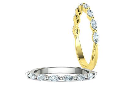 Half Eternity Marquise 4x2 Band ring Eternity Band