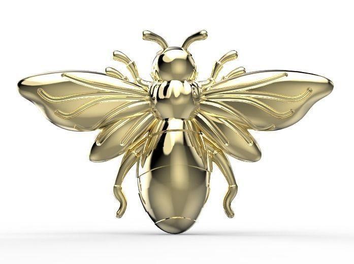 Bee 3d model gold