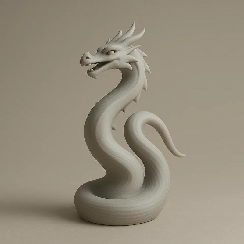 Modern Spiral Dragon Sculpt   