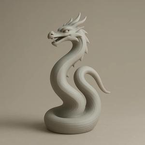 Modern Spiral Dragon Sculpt   