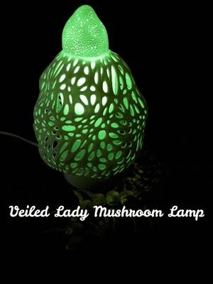 Veiled Lady Lamp Mushroom Decor