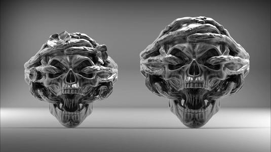 Skull ring Wedding STL 3d model for 3d printer