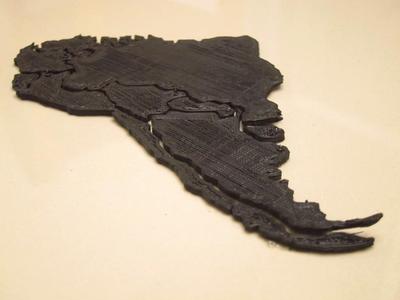 South America map puzzle