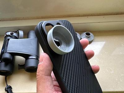 Zeiss Victory Pocket 10x25 eyepiece phone case adapter