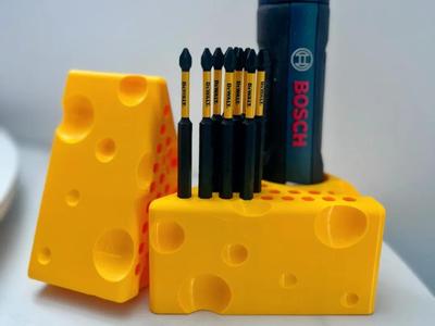 Electric Screwdriver + Bit Holder --- Cheese Edition