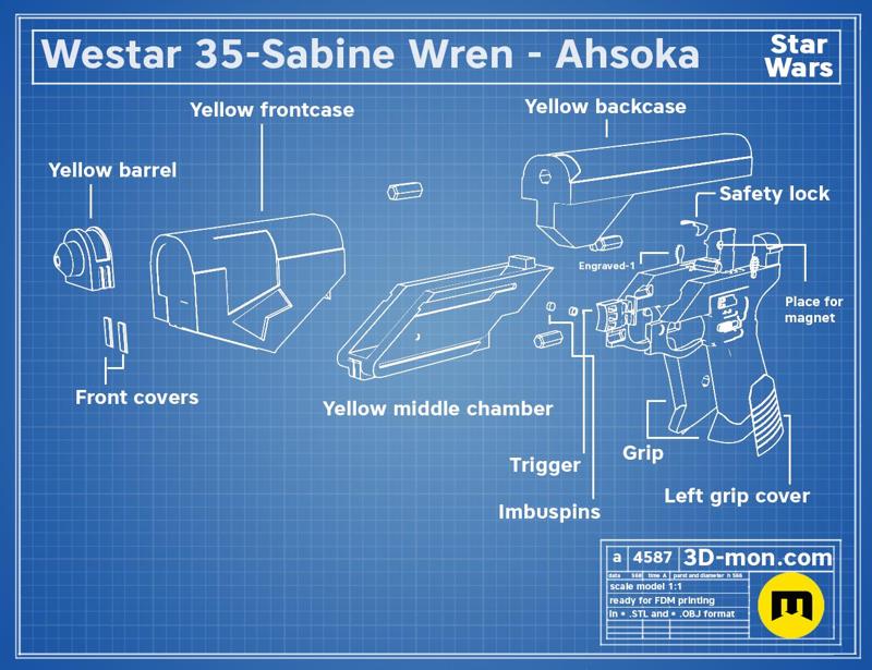 Westar-35 Sabine Wren blasters – Ahsoka