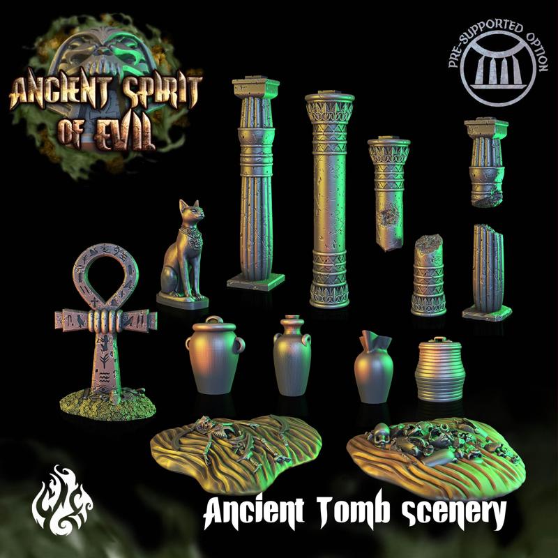Ancient Tomb Scenery Pieces