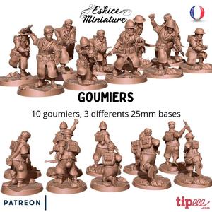 10 Goumiers soldiers - French army WW2 - 28mm for wargame
