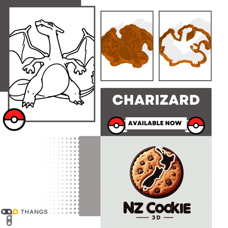 Pokemon Cookie Cutter - Charizard