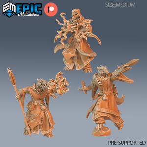 Half Dragon Sorcerer Player Character Set / Dragonborn Magician / Draconic War Lizard / Reptile Servant / Dragonkin