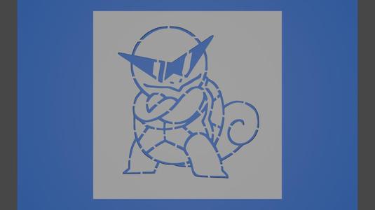 Stencil Leader Squirtle Squad
