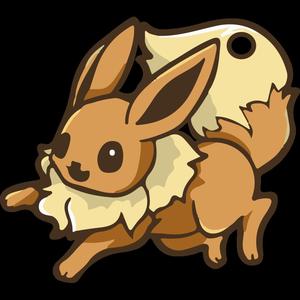 Eevee Keychain, Pokémon Keychain, Eevee Charm, Pokémon Charm