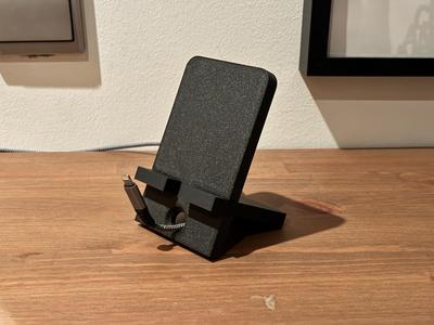 Phone Stand with Cable Management (No Supports)