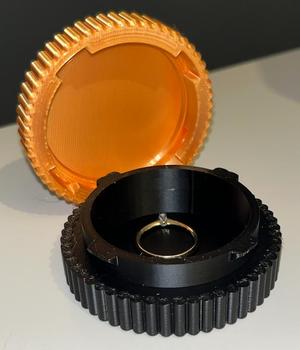 Small Storage Box - Twist-to-Lock Mechanism.