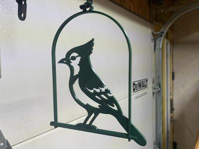 Blue Jay on a Swing Silhouette