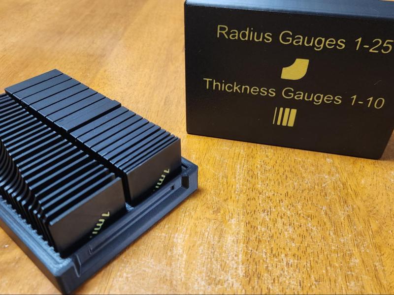 Radius Gauges (R1-25 mm) and Thickness Gauges (1-10 mm)