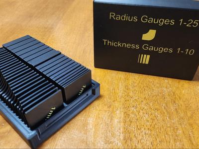 Radius Gauges (R1-25 mm) and Thickness Gauges (1-10 mm)