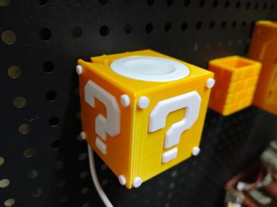 Mario Question Mark Box Watch Charging Dock (Pegboard Compatible)