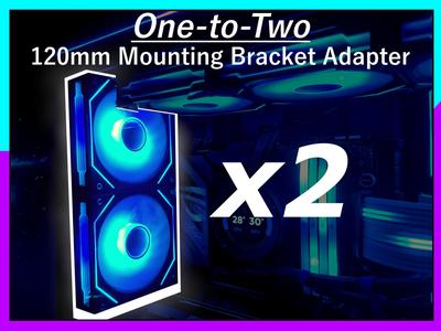 One to Two, 120mm Fan Mounting Bracket Adapter 