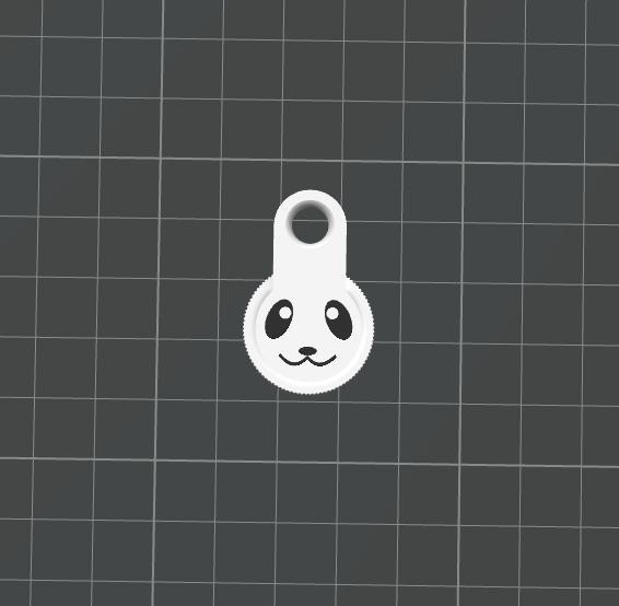 Shopping Trolley Token - Panda (with pendant)