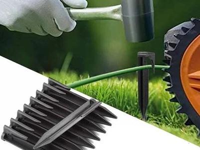 Landscape robot lawnmower perimeter wire peg