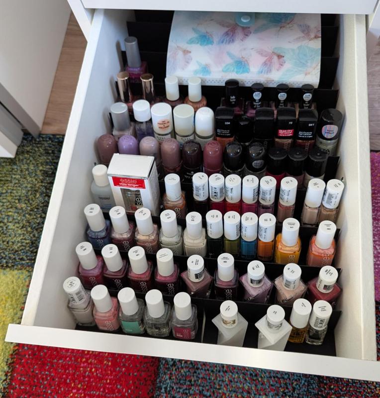Nail polish holder for Ikea Alex