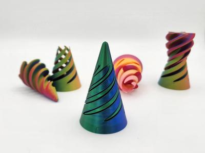 Print in place pass-through cone