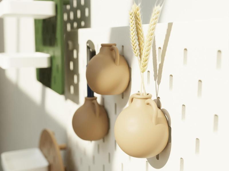 Mini Vase With Handles - Ikea Skadis Accessory