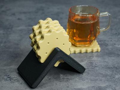 Cookie Cup Coasters with Holder