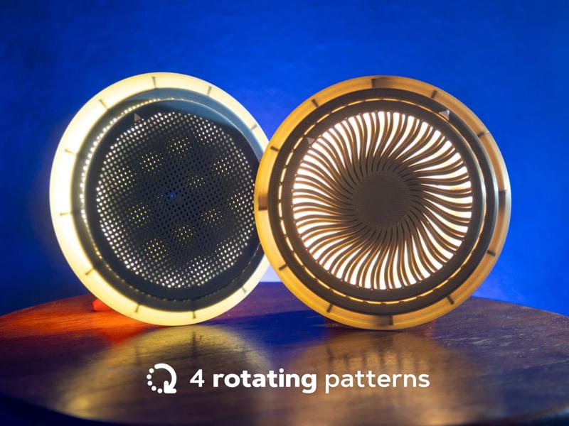 Backlit Moiré Effect Clock—Four Design Variations