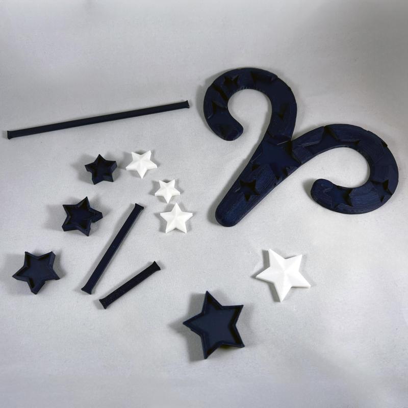 Aries Zodiac Constellation – 3D Printable Art STL Files - NO AMS - COMMERCIAL LICENSE