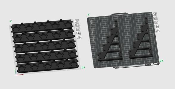 Griffin Gaming Modular Paint Rack - Full Section - Dropper Bottle