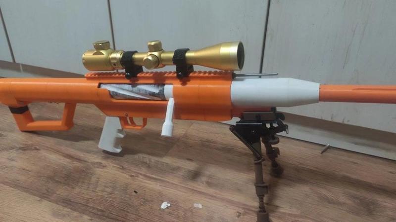 "chernaya koshka" bolt action shell ejecting nerf dart sniper blaster