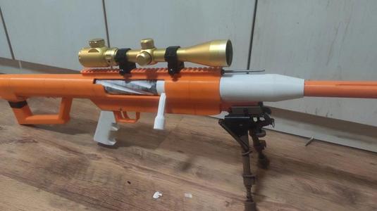 "chernaya koshka" bolt action shell ejecting nerf dart sniper blaster