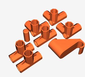 Joint Connectors for 12mm Tubes in JYSK Wardrobe