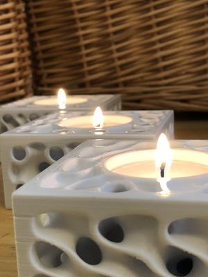 Schwarz D Tealight Holder