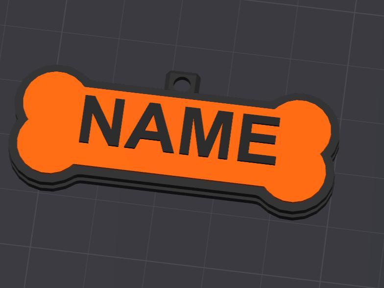 Dog Bone, Name, Dog Tag